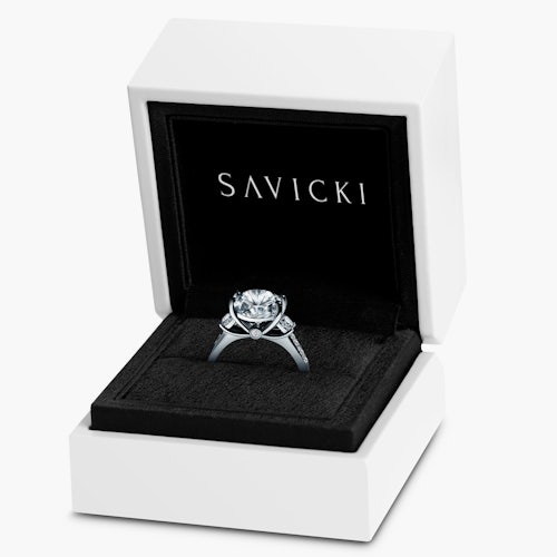 Pierścionek zaręczynowy Dream: białe złoto, diamenty